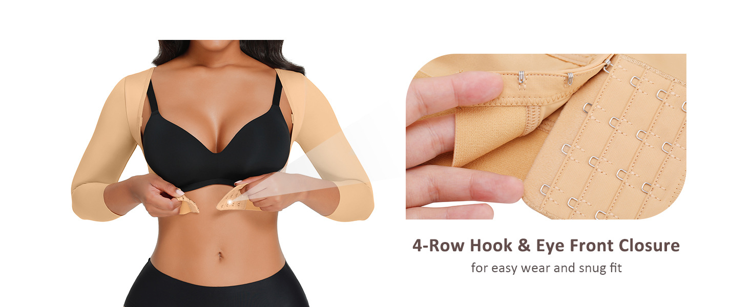Womens Long Sleeve Posture Corrective Shaperwear Breast Support Shaper Bra